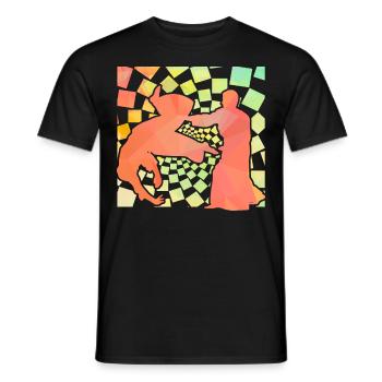 Aikido - Männer T-Shirt - Schwarz - Vorne - AI Model Male 178 light (178cm)