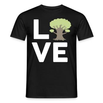 Tree Hugger Nature Environmentalist - Men's T-Shirt - black - Front - AI Model Male 178 light (178cm)