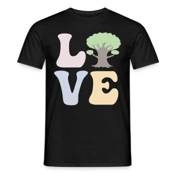Tree Hugger Nature Environmentalist - Men's T-Shirt - black - Front - AI Model Male 178 light (178cm)