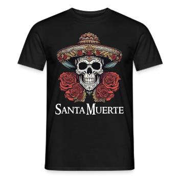 Santisima Muerte Dia De Los Muertos Mexican - Men's T-Shirt - black - Front - AI Model Male 178 light (178cm)