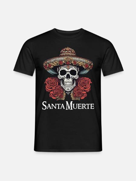 Santisima Muerte Dia De Los Muertos Mexikanisch - Männer T-Shirt - Schwarz