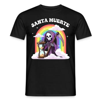Mignonne Santa Muerte Santisima Muerte - T-shirt homme - noir - Devant - AI Model Male 178 light (178cm)