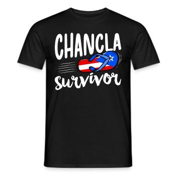 La Chancla Puerto Rican Flag Puerto Rico - Men's T-Shirt - black - Front - AI Model Male 178 light (178cm)