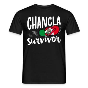 Drapeau de La Chancla Mexique Mexique - T-shirt homme - noir - Devant - AI Model Male 178 light (178cm)