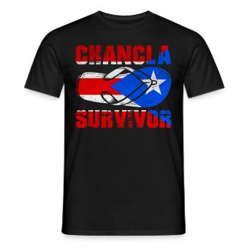 La Chancla Puerto Rican Flag Puerto Rico - Men's T-Shirt - black - Front - AI Model Male 178 light (178cm)