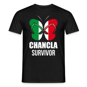 Drapeau de La Chancla Mexique Mexique - T-shirt homme - noir - Devant - AI Model Male 178 light (178cm)