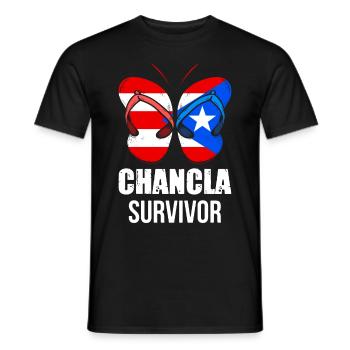 La Chancla Puerto Rican Flag Puerto Rico - Men's T-Shirt - black - Front - AI Model Male 178 light (178cm)