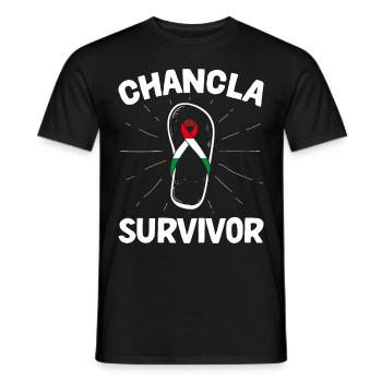 Flag of La Chancla Mexican Mexico - Men's T-Shirt - black - Front - AI Model Male 178 light (178cm)