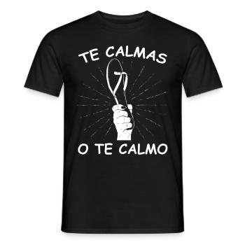 Te Calmas O Te Calmo La Chancla Mexico Puerto Rico - Men's T-Shirt - black - Front - AI Model Male 178 light (178cm)