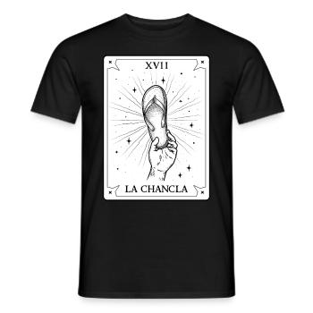 La Chancla Survivor Tarot Card Mexico Puerto Rico - Men's T-Shirt - black - Front - AI Model Male 178 light (178cm)