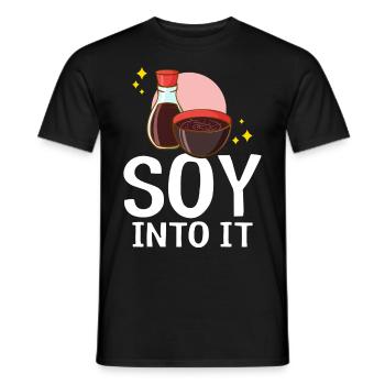 Japanese soy sauce - Men's T-Shirt - black - Front - AI Model Male 178 light (178cm)