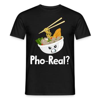 Soupe de nouilles vietnamienne Cuisine asiatique - T-shirt homme - noir - Devant - AI Model Male 178 light (178cm)