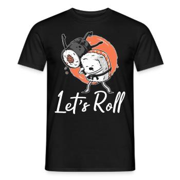 Sushi Sashimi Japanese Asian Food - Men's T-Shirt - black - Front - AI Model Male 178 light (178cm)
