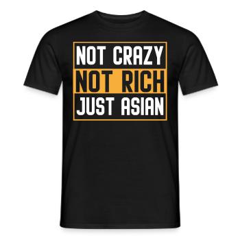 Drôles d’Américains d’origine asiatique - T-shirt homme - noir - Devant - AI Model Male 178 light (178cm)