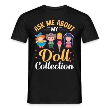 Sammlerpuppe Porzellanpuppe Puppe - Männer T-Shirt - Schwarz - Vorne - AI Model Male 178 light (178cm)