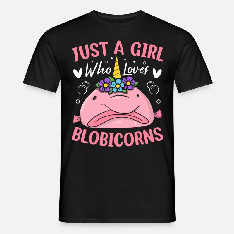 Lustiger Blobfisch Meerestier - Männer T-Shirt - Schwarz