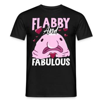Funny Blobfish Sea Creature - Men's T-Shirt - black - Front - AI Model Male 178 light (178cm)