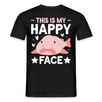 Drôle de poisson-mouche créature marine - T-shirt homme - noir - Devant - AI Model Male 178 light (178cm)