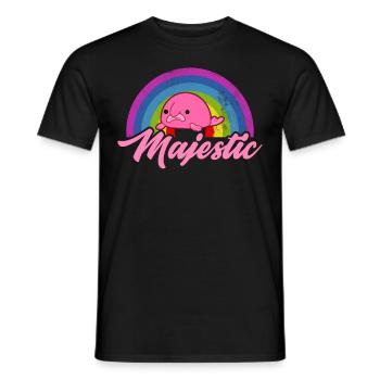 Drôle Blobfish Créature De La Mer Arc-en-ciel - T-shirt homme - noir - Devant - AI Model Male 178 light (178cm)