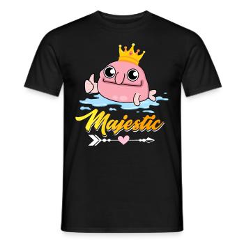 Drôle de Blobfish King Créature marine - T-shirt homme - noir - Devant - AI Model Male 178 light (178cm)