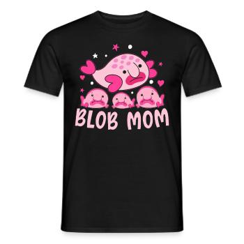Funny Blobfish Mama Sea Animal - Men's T-Shirt - black - Front - AI Model Male 178 light (178cm)