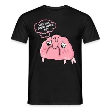 Drôle de poisson-mouche créature marine - T-shirt homme - noir - Devant - AI Model Male 178 light (178cm)