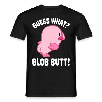 Drôle de créature marine Blobfish - T-shirt homme - noir - Devant - AI Model Male 178 light (178cm)