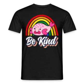 Blobfish Friendliness Rainbow Sea Creature - Men's T-Shirt - black - Front - AI Model Male 178 light (178cm)