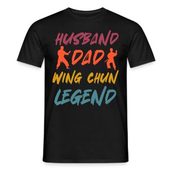 Ehemann Papa Wing Chun Legende - Männer T-Shirt - Schwarz - Vorne - AI Model Male 178 light (178cm)