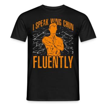 I speak Wing Chun fluently - Men's T-Shirt - black - Front - AI Model Male 178 light (178cm)
