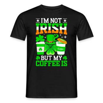 Café irlandais pour la Saint-Patrick - T-shirt homme - noir - Devant - AI Model Male 178 light (178cm)