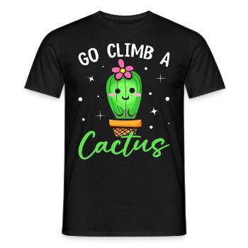 Funny Succulent - Men's T-Shirt - black - Front - AI Model Male 178 light (178cm)