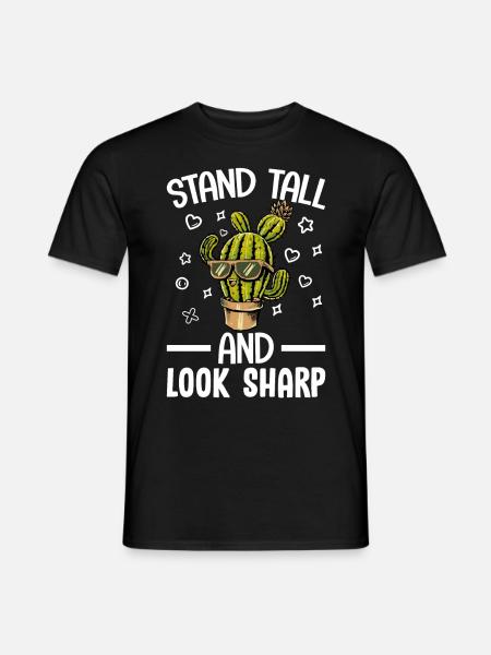 Funny Succulent Cactus - Men's T-Shirt - black