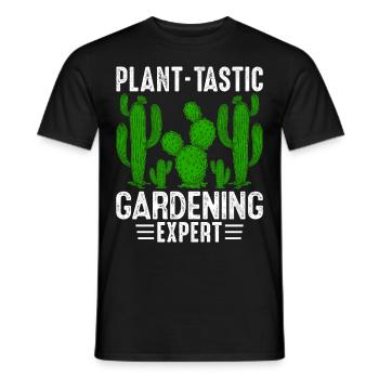 Funny Succulent Cactus - Men's T-Shirt - black - Front - AI Model Male 178 light (178cm)
