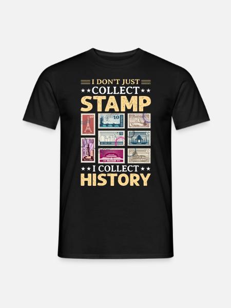 Stamp Collecting Stamps - Men's T-Shirt - black