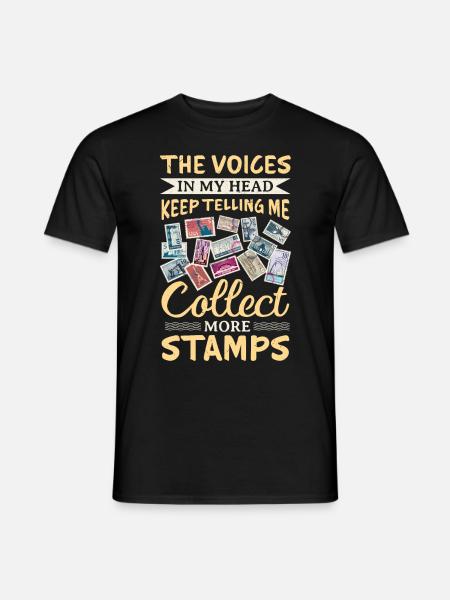 Stamp Collecting Stamps - Men's T-Shirt - black