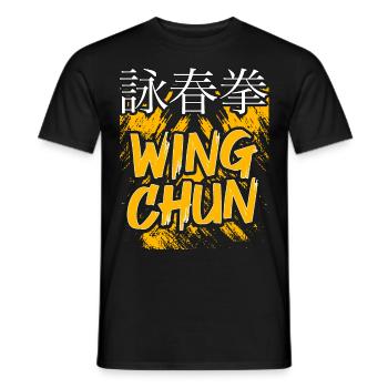Wing Chun - T-shirt homme - noir - Devant - AI Model Male 178 light (178cm)