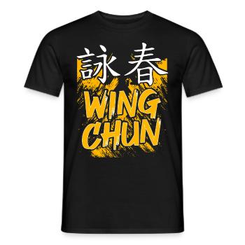 Wing Chun - T-shirt homme - noir - Devant - AI Model Male 178 light (178cm)