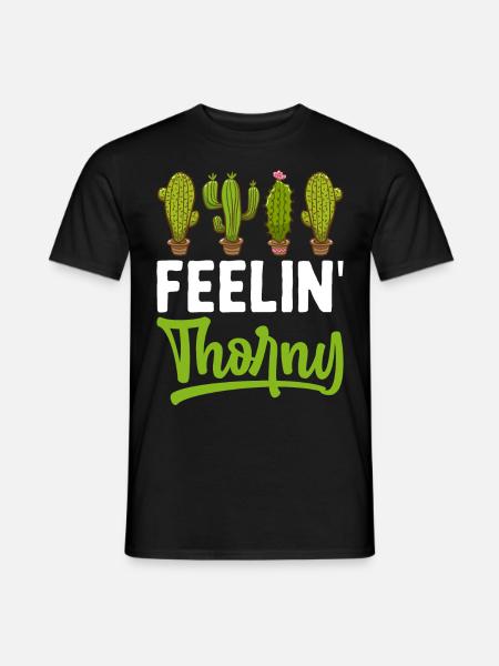 Funny Succulent Cactus - Men's T-Shirt - black
