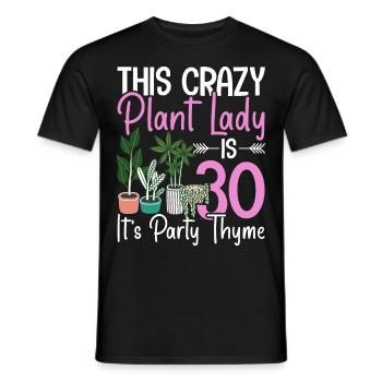 Houseplant 30 Years Old Birthday - Men's T-Shirt - black - Front - AI Model Male 178 light (178cm)