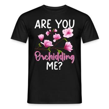 Lustige Zimmerpflanze Orchidee Gartenarbeit - Männer T-Shirt - Schwarz - Vorne - AI Model Male 178 light (178cm)