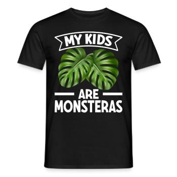 Houseplant Monstera Gardening Mom - Men's T-Shirt - black - Front - AI Model Male 178 light (178cm)