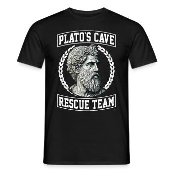 Lustige Philosophie Theorie Griechisch - Männer T-Shirt - Schwarz - Vorne - AI Model Male 178 light (178cm)