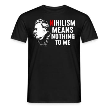 Philosophie Theorie Friedrich Nietzsche - Männer T-Shirt - Schwarz - Vorne - AI Model Male 178 light (178cm)