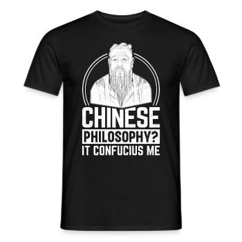 Theorie Chinesische Philosophen - Männer T-Shirt - Schwarz - Vorne - AI Model Male 178 light (178cm)