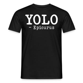 Lustige Philosophie Theorie Griechische Philosophe - Männer T-Shirt - Schwarz - Vorne - AI Model Male 178 light (178cm)