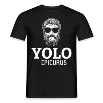 Lustige Philosophie Theorie Griechische Philosophe - Männer T-Shirt - Schwarz - Vorne - AI Model Male 178 light (178cm)
