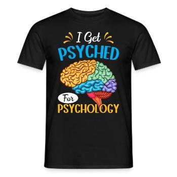 Funny Psychologist Psychologist - Men's T-Shirt - black - Front - AI Model Male 178 light (178cm)