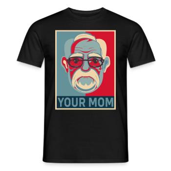 Drôle Sigmund Freud Psychologie Psychologue - T-shirt homme - noir - Devant - AI Model Male 178 light (178cm)