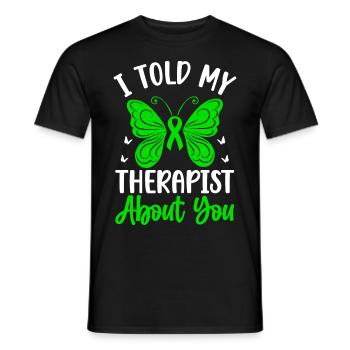 Therapy to sensitize to mental health - Men's T-Shirt - black - Front - AI Model Male 178 light (178cm)